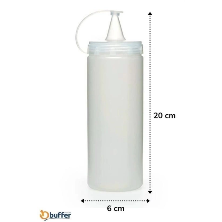 BFS  Şeffaf Kapaklı Sızdırmaz Yağlık Sosluk Şişesi Plastik Yağdanlık 400 ml AP-9028