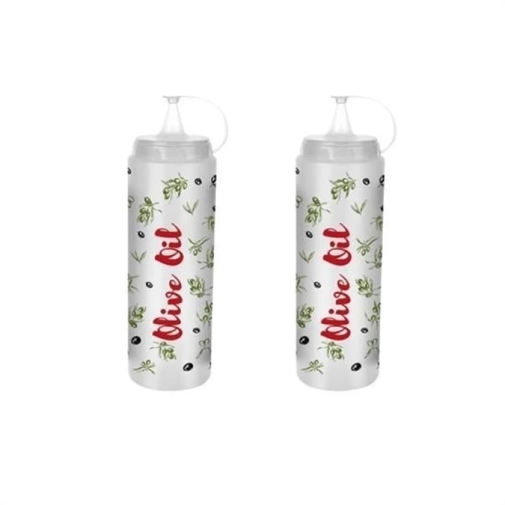 BFS  Şeffaf Kapaklı Sızdırmaz Yağlık Sosluk Şişesi Plastik Yağdanlık Master Chef AP-9471