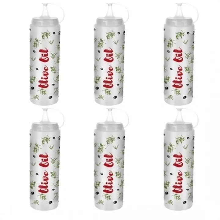 BFS  Şeffaf Kapaklı Sızdırmaz Yağlık Sosluk Şişesi Plastik Yağdanlık Master Chef AP-9471