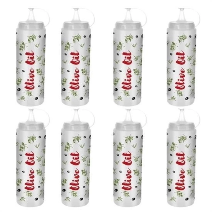 BFS  Şeffaf Kapaklı Sızdırmaz Yağlık Sosluk Şişesi Plastik Yağdanlık Master Chef AP-9471