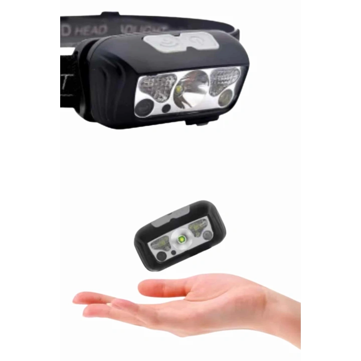 BFS Sensörlü Şarjlı Type-c Şarj Işıklı Kafa Lambası Kamp Lambası