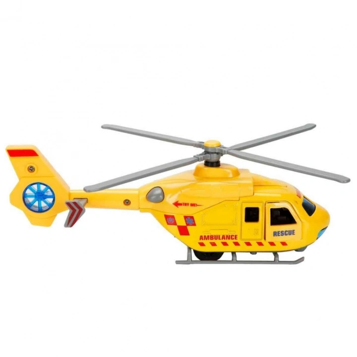 BFS Sesli ve Işıklı Çek Bırak Die Cast Helikopter