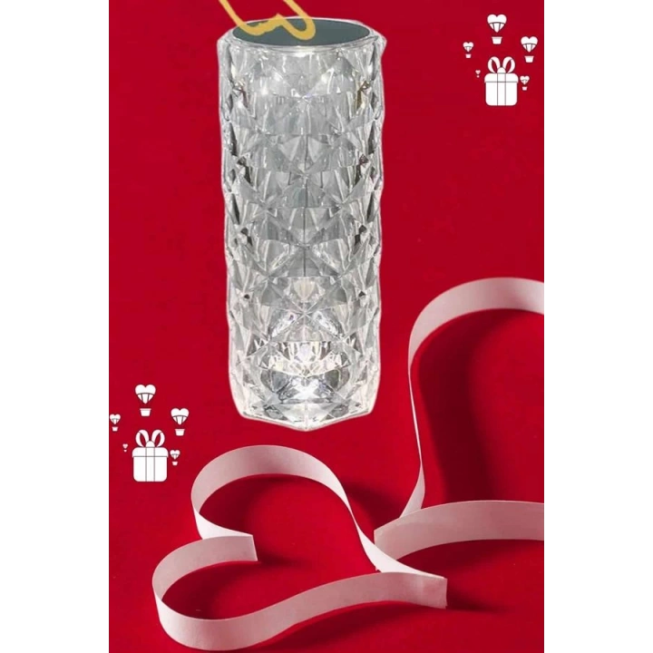 BFS Sevgililer Günü İçin Hediye Kristal Lamba Sevgiliye Hediye USB Şarjlı Gece Lambası