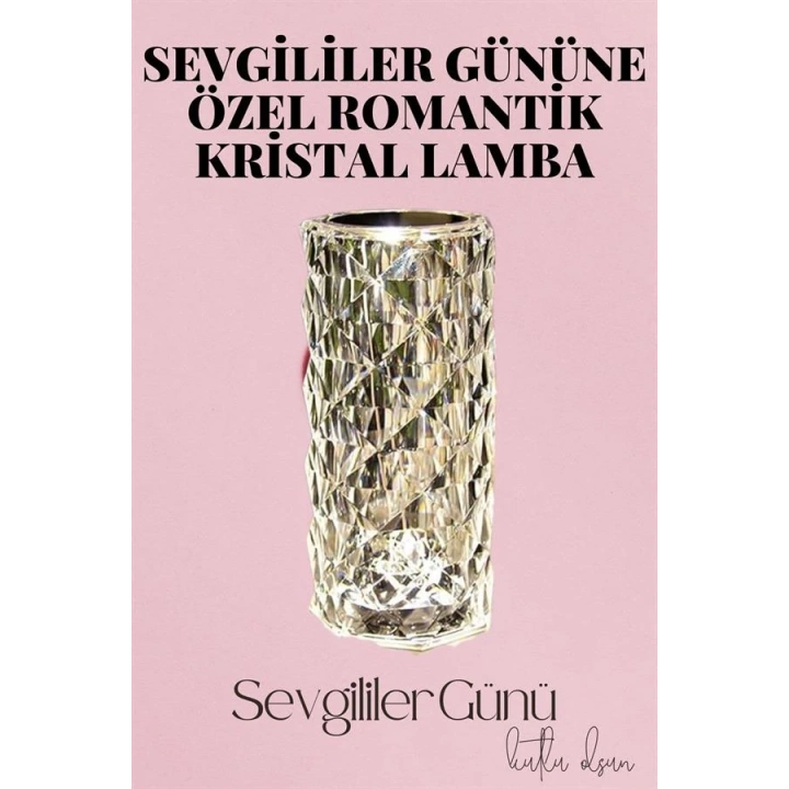 BFS Sevgililer Gününe Özel Romantik Kristal Gece Lambası Sevgiliye Hediye