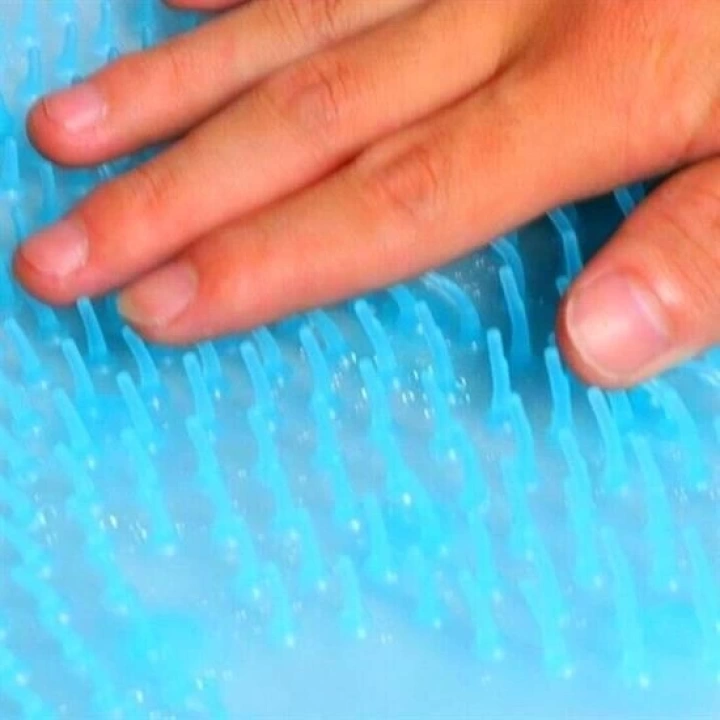 BFS  Silikon Fırçalı Banyo Masaj Matı ve  Ayaklar için Topuk Masaj Paspası