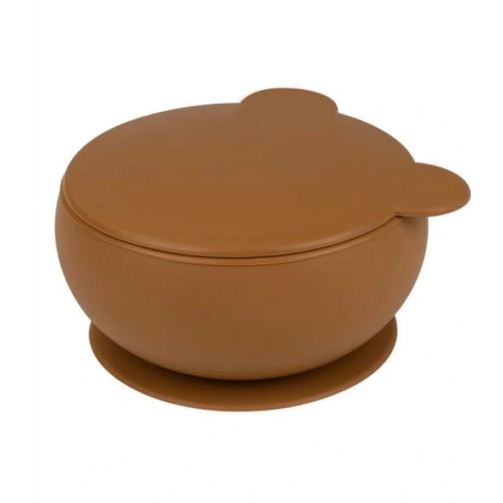 BFS Silikon Kapaklı Kase Woody Brown