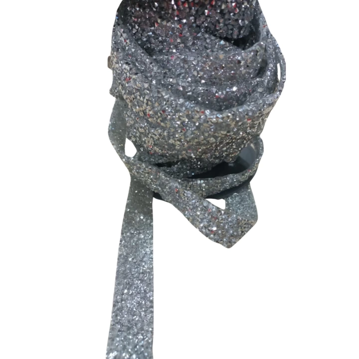 BFS Silikonlu Yapıştırma Taş 1 cm Gümüş 1 Metre