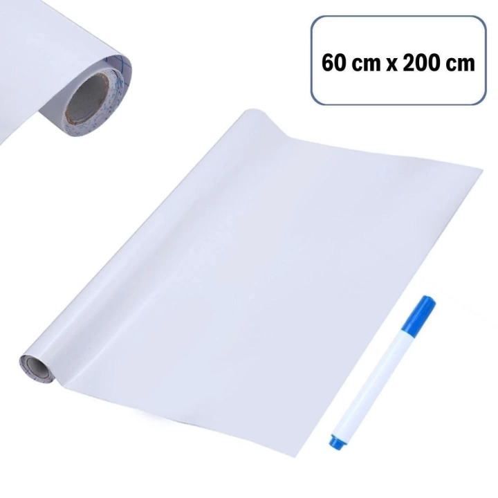 BFS  Silinebilir Kalemli Sticker  Duvara Yapışabilen Yazı Tahtası 60x100 cm