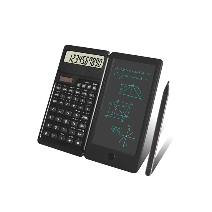 BFS  Silinebilir LCD Yazı Tabletli,Kalemli Katlanabilir Bilimsel Hesap Makinesi