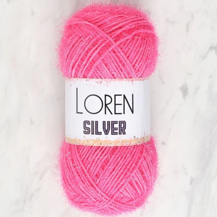 BFS  Silver Koyu Pembe El Örgü İpi - RS0016 - 34076