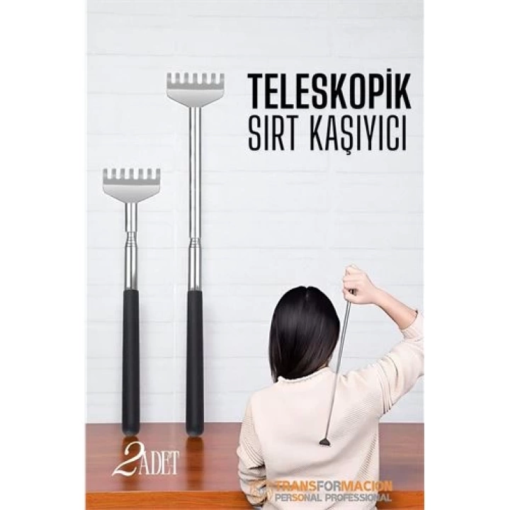 BFS  Sırt Kaşıyıcı - Telekopik 56 cm Sırt Kaşıma Aparatı Hanımeli 2 li SET