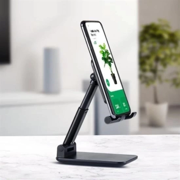 BFS  Siyah Aynalı Cep Telefonu Sabitleyici Stand Katlanabilir Ayarlanabilir Telefon Standı