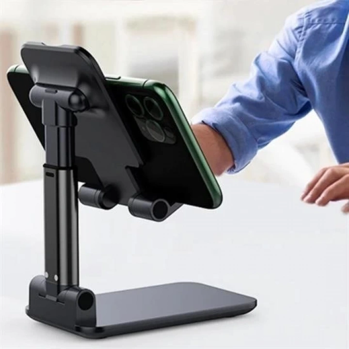 BFS  Siyah Aynalı Cep Telefonu Sabitleyici Stand Katlanabilir Ayarlanabilir Telefon Standı