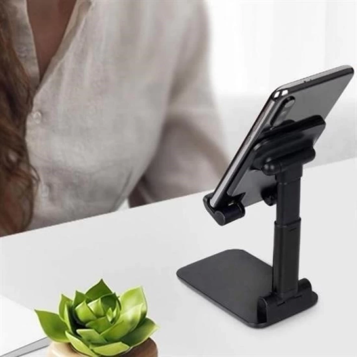 BFS  Siyah Aynalı Cep Telefonu Sabitleyici Stand Katlanabilir Ayarlanabilir Telefon Standı