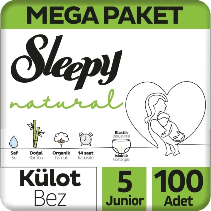 BFS  Sleepy Natural Külot Bez Mega Paket 5 Beden 11-18 Kg 100 Adet