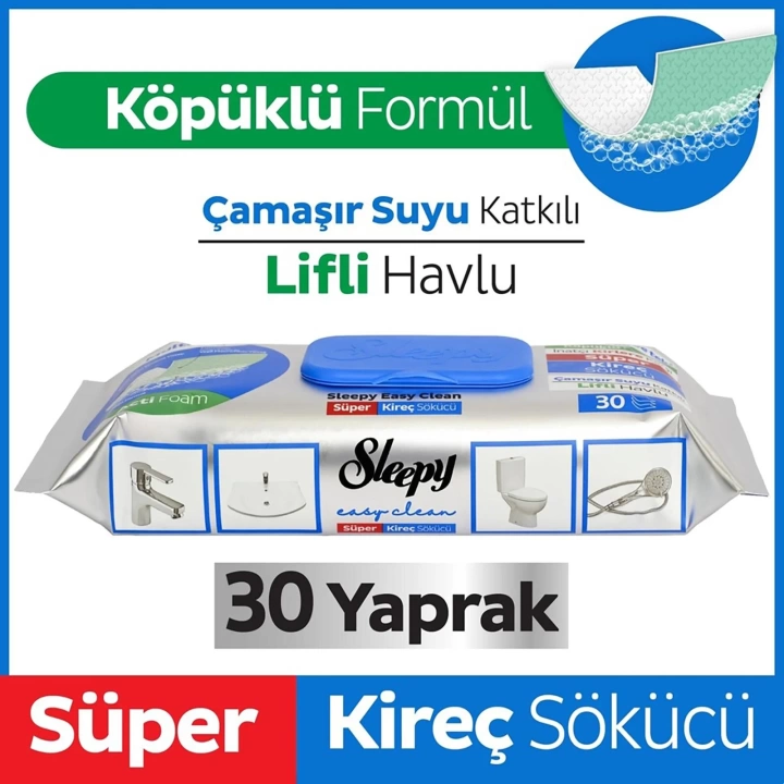 BFS   Sleepy Yüzey Temizlik Havlusu 30 Adet Kireç Çözücü