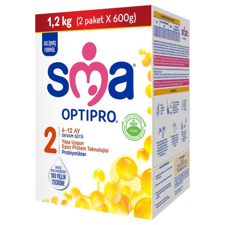 BFS   SMA Optipro Probiyotik 2 Bebek Devam Sütü 6-12 Ay 1200 Gr