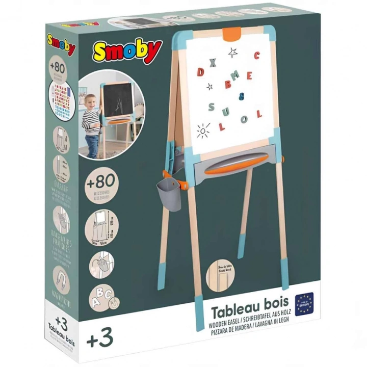 BFS   Smoby Çift Taraflı Manyetik Ahşap Yazı Tahtası 7600410401