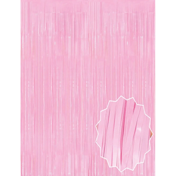 BFS Soft Pembe Püsküllü Kapı Perdesi