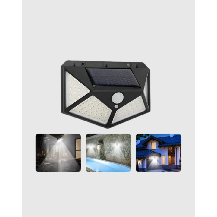 BFS Solar Güçlü 100 LED Bahçe Lambası – Enerji Tasarruflu, Suya Dayanıklı ve Geniş Açılı Işık