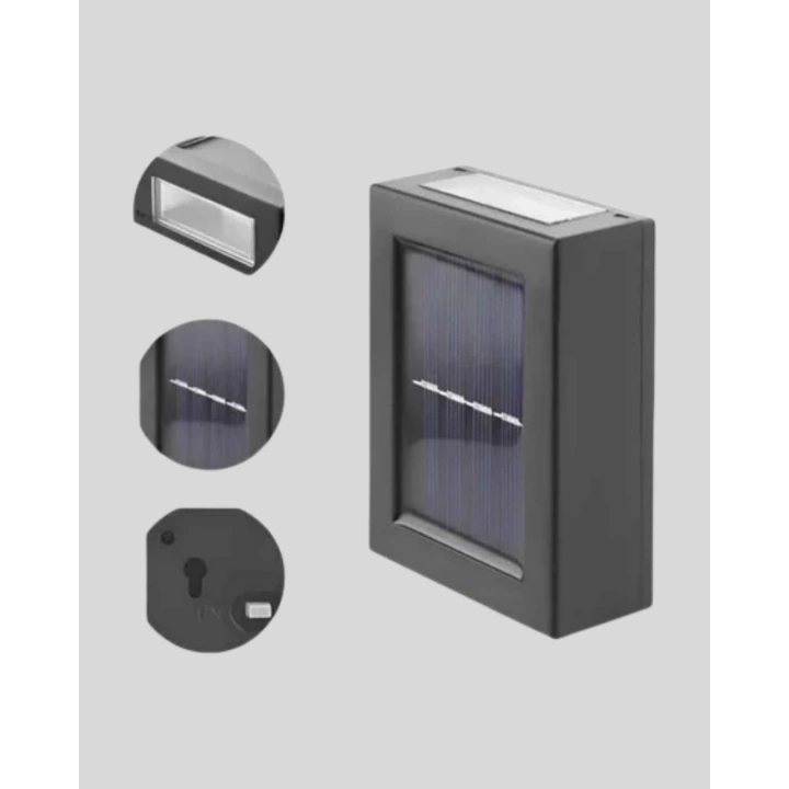 BFS Solar Güçlü 6 LED Dış Mekan Lambası – Otomatik Aç/Kapa Işık Sensörlü Aydınlatma