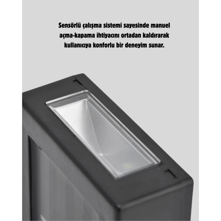 BFS Solar Güçlü 6 LED Dış Mekan Lambası – Otomatik Aç/Kapa Işık Sensörlü Aydınlatma