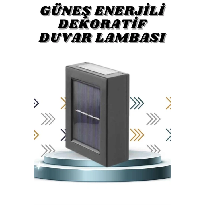 BFS Solar Lamba Dekoratif Aplik Su Geçirmez Led Işıklı Duvar Lambası