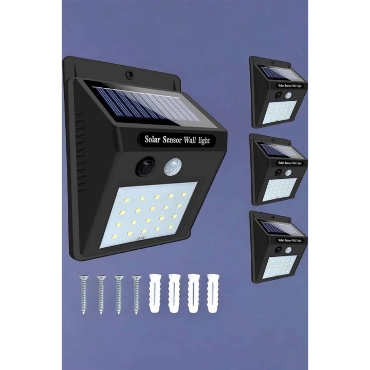 BFS Solar Lamba Giriş, Bahçe Yol Avlu Hareket Sensörlü Led Parlak Gece Su Geçirmez