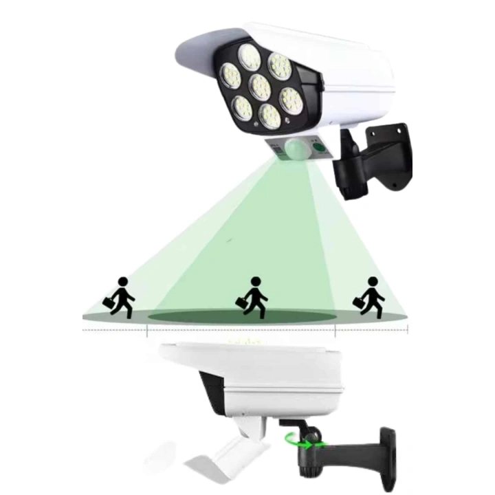 BFS Solar Lamba Kamera Görünümlü Duvar Lambası Dönebilen Bahçe Aydınlatması