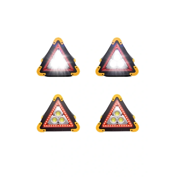 BFS Solar Şarjlı Çok Fonksiyonlu Reflektör Işıklı Ikaz Lambası Acil Durum Reflektörü Acil Durum Uyarı Lambası