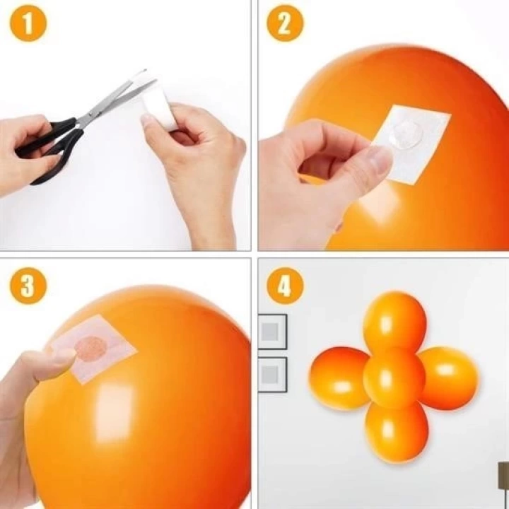 BFS  Sticker Damla Model Çift Taraflı Yapışkan Balon Yapıştırıcısı