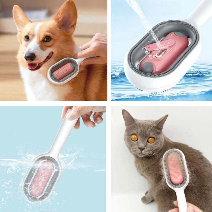 BFS  Su Hazneli Kedi ve Köpek Tüyü Toplamama Fırçası Su Hazneli Pet Tarağı
