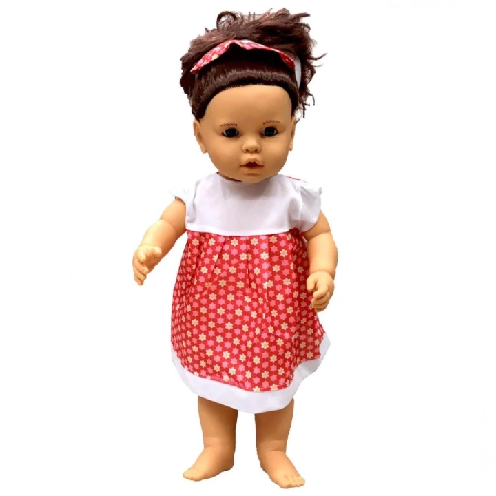 BFS   Sunman Lila Sesli Saçlı Et Bebek