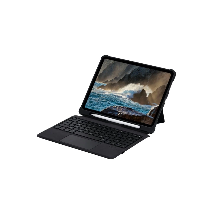 BFS  T5209D iPad Pro 12.9 (2021) Kılıf İnter Ledli Klavyeli Tablet Kılıfı - Siyah