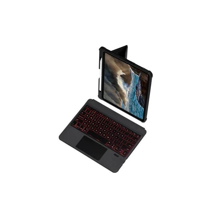 BFS  T5209D iPad Pro 12.9 (2021) Kılıf İnter Ledli Klavyeli Tablet Kılıfı - Siyah