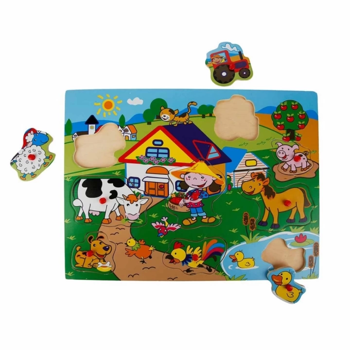 BFS  Tahta Raptiyeli Bultak Çiftlik Puzzle 9 Parça