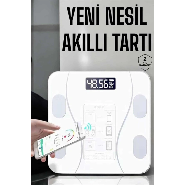 BFS Tartı Baskül Dijital Elektronik Tartı Vücut Analiz Wifi Akıllı Yağ Ölçer
