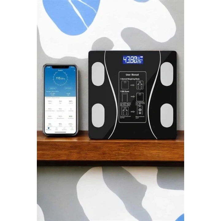 BFS Tartı Baskül Dijital Elektronik Tartı Vücut Analiz Wifi Akıllı Yağ Ölçer