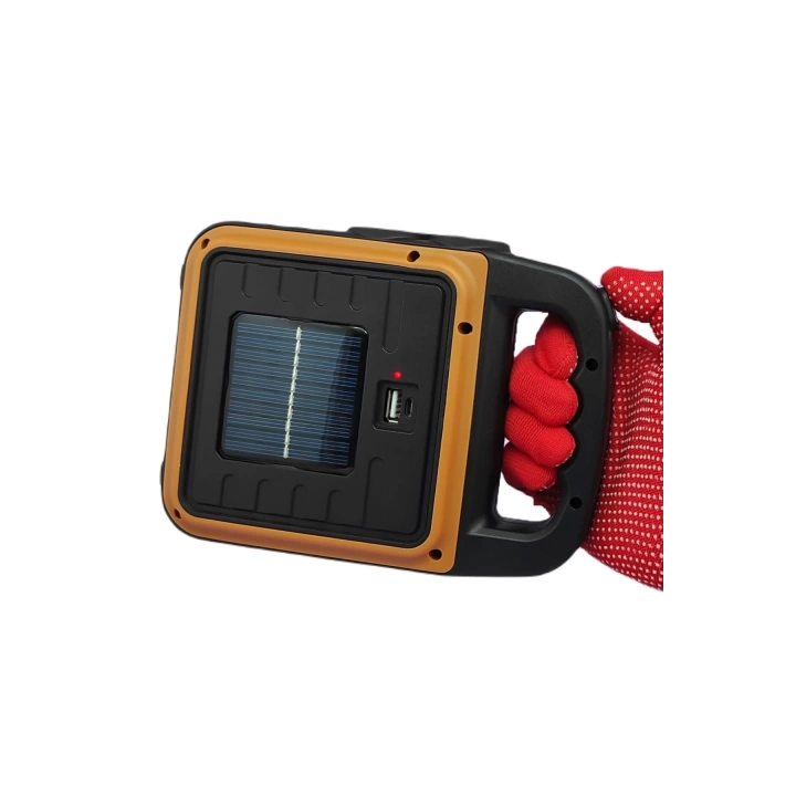 BFS  Taşınabilir 4 Farklı Fonksiyonlu Güneş Enerjili ve USB ile Şarj Olabilen Portatif Led Işıldak HS-8020