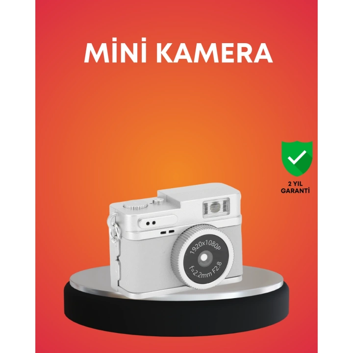 BFS Taşınabilir Cep Boy Dijital Kamera LED Işıklı 1080P Video Çekim