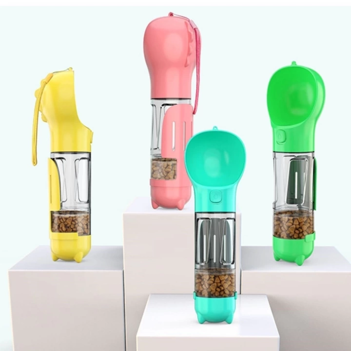 BFS  Taşınabilir Hazneli Mama Kaplı ,Kaka Poşetli Kedi,Köpek Suluğu-300ml