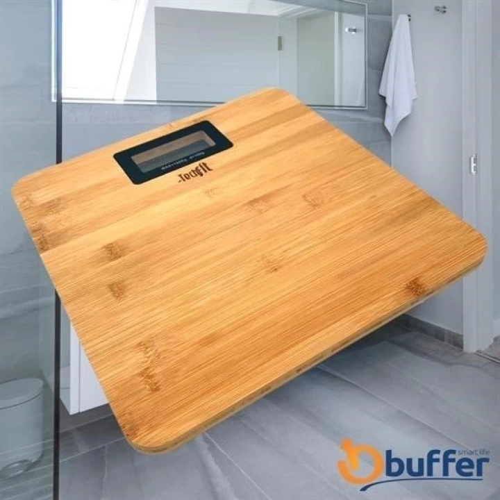 BFS  Techfit Bambu Banyo Baskülü Yüksek Hassasiyetli Darbelere Dijital Dayanıklı Terazi Tf 1065 M