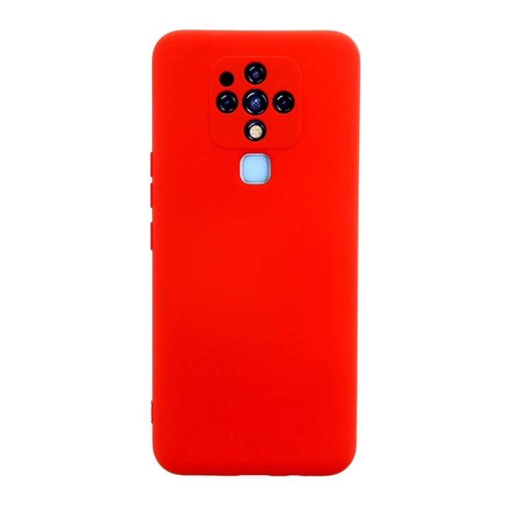 BFS  Tecno Camon 16 Kılıf Nano içi Kadife Silikon - Kırmızı