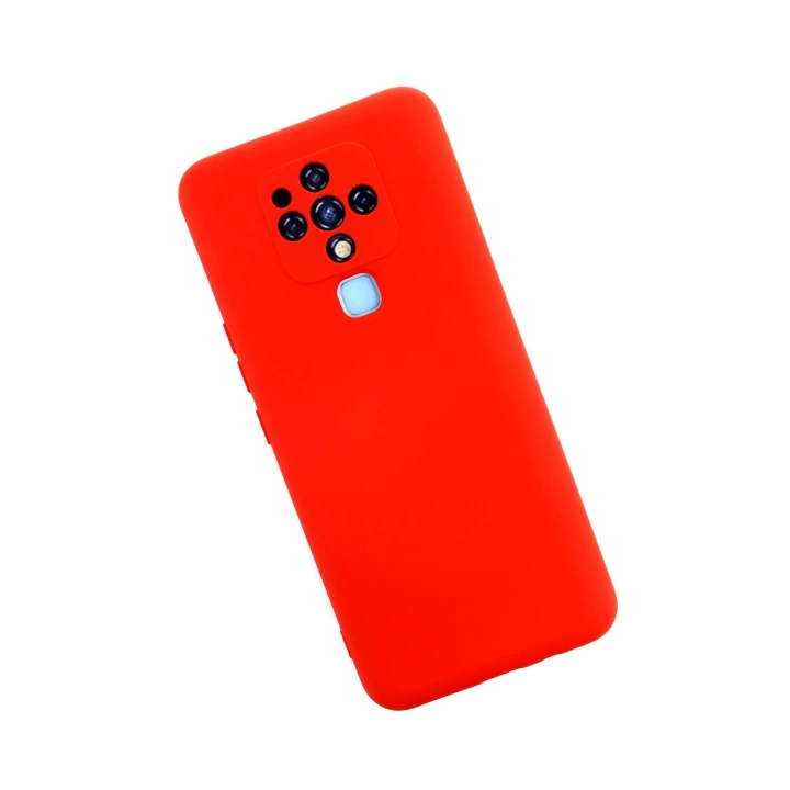 BFS  Tecno Camon 16 Kılıf Nano içi Kadife Silikon - Kırmızı