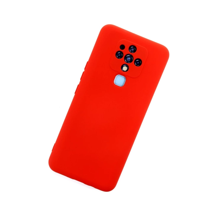 BFS  Tecno Camon 16 Kılıf Nano içi Kadife Silikon - Kırmızı