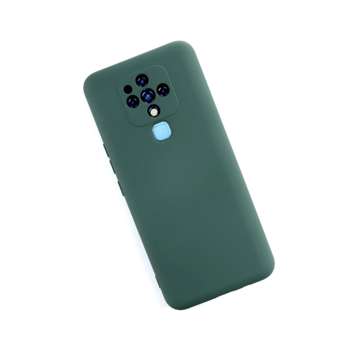 BFS  Tecno Camon 16 Kılıf Nano içi Kadife Silikon - Koyu Yeşil