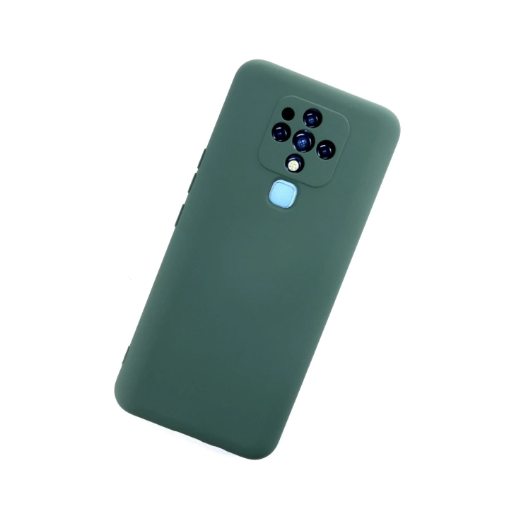 BFS  Tecno Camon 16 Kılıf Nano içi Kadife Silikon - Koyu Yeşil