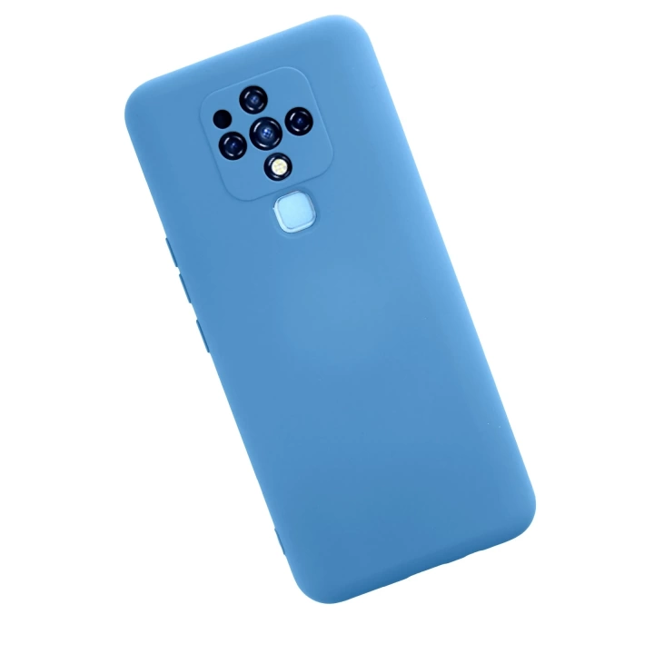 BFS  Tecno Camon 16 Kılıf Nano içi Kadife Silikon - Mavi