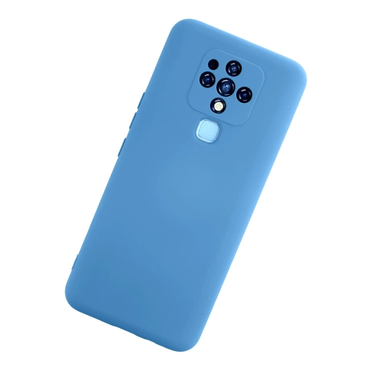 BFS  Tecno Camon 16 Kılıf Nano içi Kadife Silikon - Mavi
