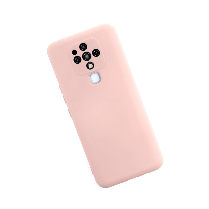 BFS  Tecno Camon 16 Kılıf Nano içi Kadife Silikon - Pudra